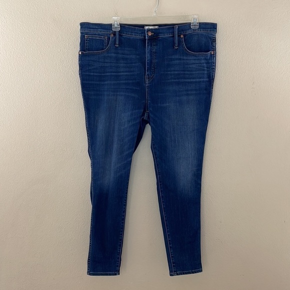 Madewell 10’ High Rise Skinny Stretch Blue Jeans Plus Size 36 - Picture 2 of 8